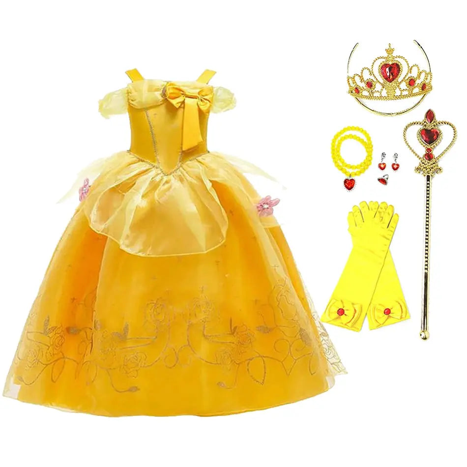 Kids Belle Princess Dress - Beauty and the Beast Costume Sparkling Chamber