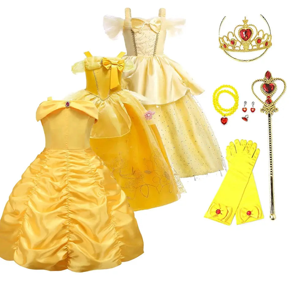 Kids Belle Princess Dress - Beauty and the Beast Costume Sparkling Chamber