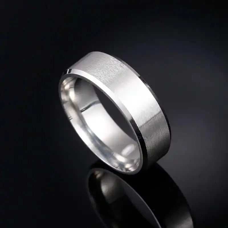 Fashion Charm Jewelry ring men stainless steel Black Rings For Women Sparkling Chamber