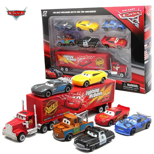 7pcs Disney Pixar Cars 3 Diecast Car Model Set Sparkling Chamber