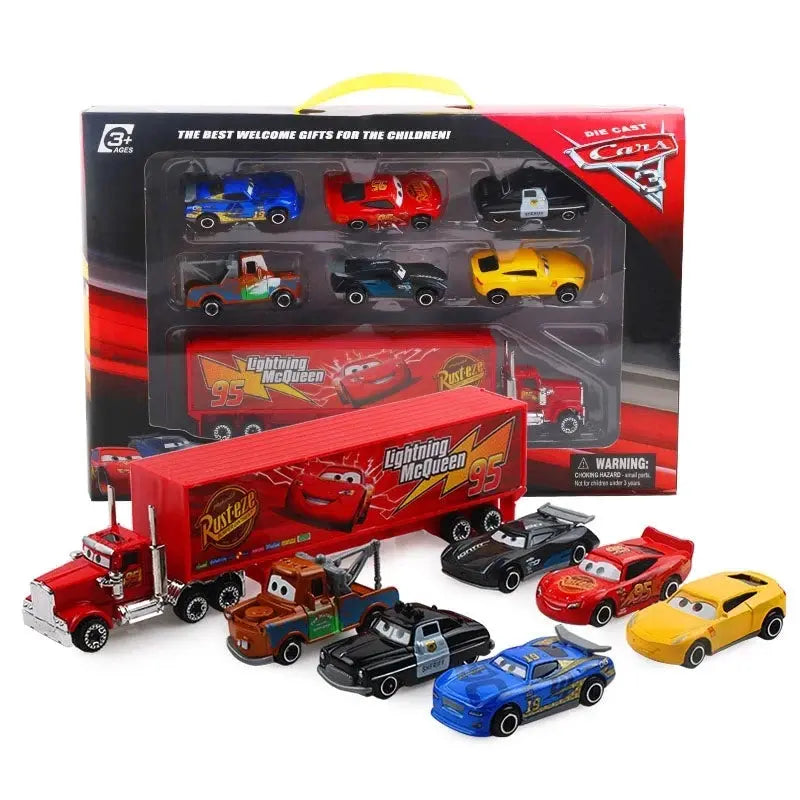 7PCS Disney Pixar Cars 3 Diecast Metal Toy Set Sparkling Chamber