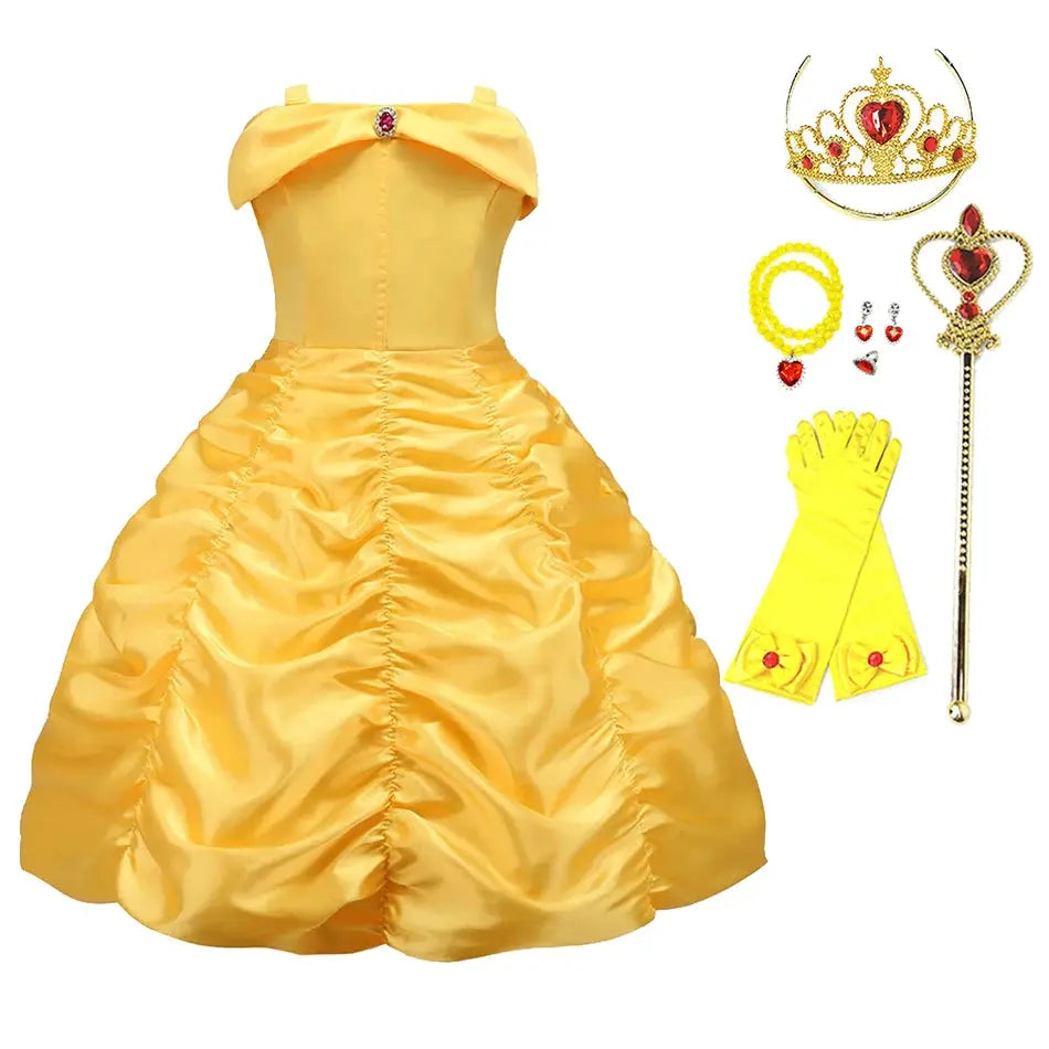 Kids Belle Princess Dress - Beauty and the Beast Costume Sparkling Chamber