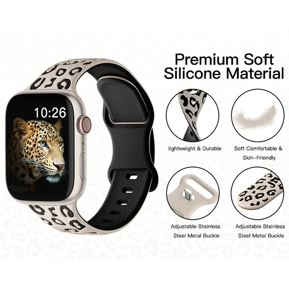 Engraved Silicone Strap for Apple Watch 38mm-49mm Sparkling Chamber