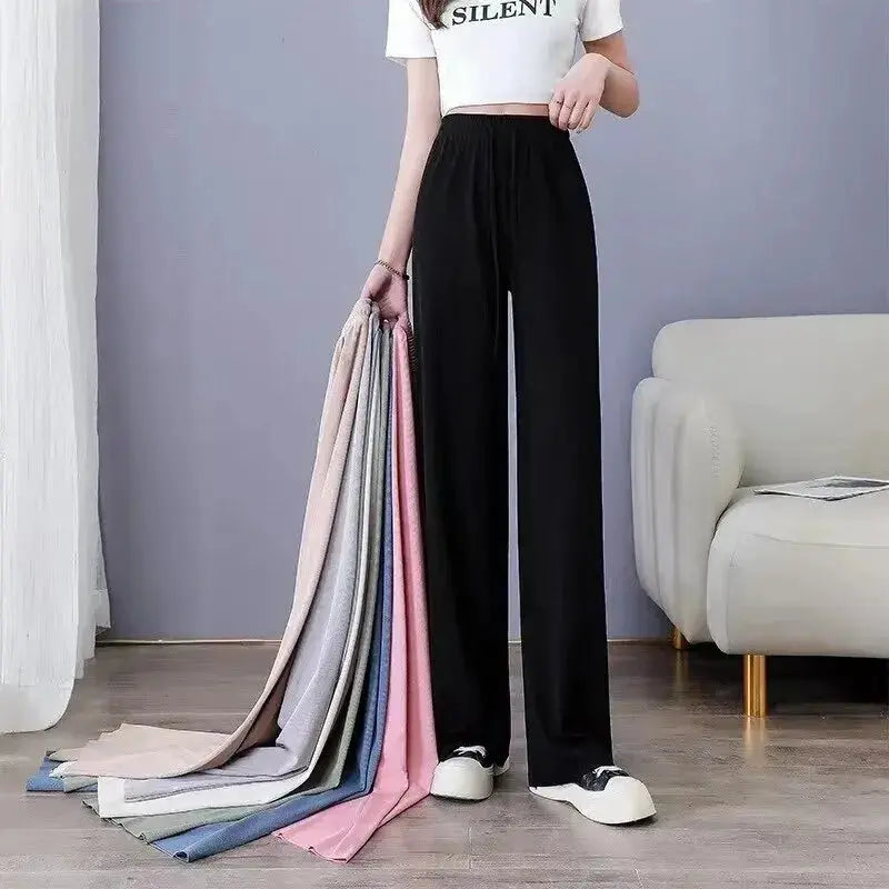 Women's High-Waist Wide-Leg Pants – Casual & Comfortable Sparkling Chamber