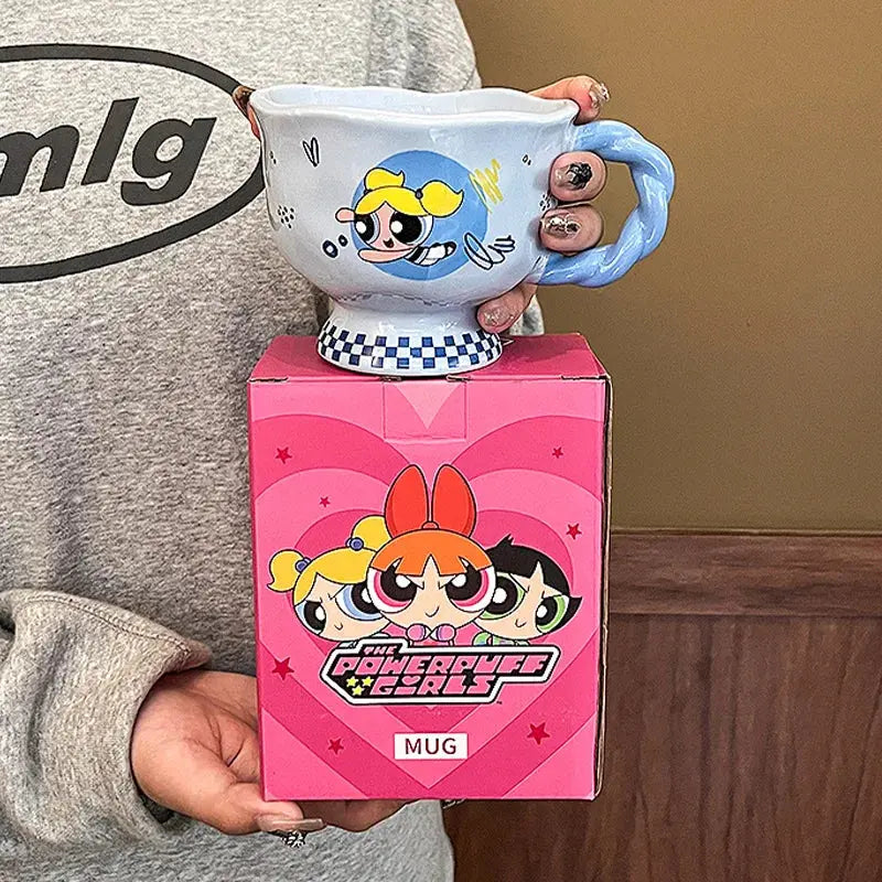 The Powerpuff Girls Cute Cartoon Mug/Buttercup Bubbles Blossom Sparkling Chamber