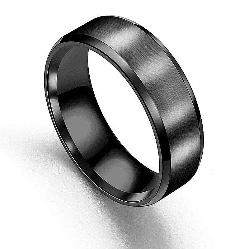 Fashion Charm Jewelry ring men stainless steel Black Rings For Women Sparkling Chamber