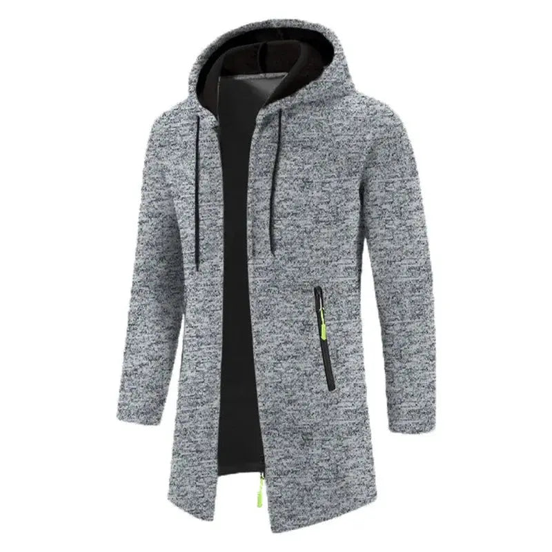 Men's Oversized Zipper Hoodie Sweatshirt - Black Winter Jacket Sparkling Chamber