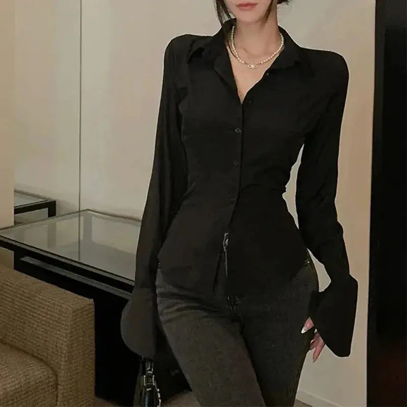 Slim-Fit Casual Women's Jacket - Single-Breasted Polyester Sparkling Chamber