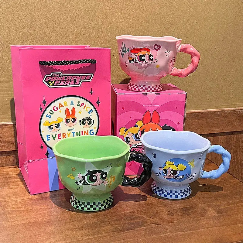 The Powerpuff Girls Cute Cartoon Mug/Buttercup Bubbles Blossom Sparkling Chamber