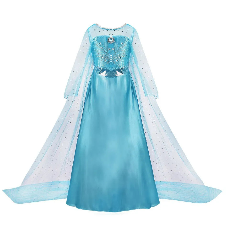 Kids Princess Costume Dress - Belle, Elsa, Anna, Rapunzel & More