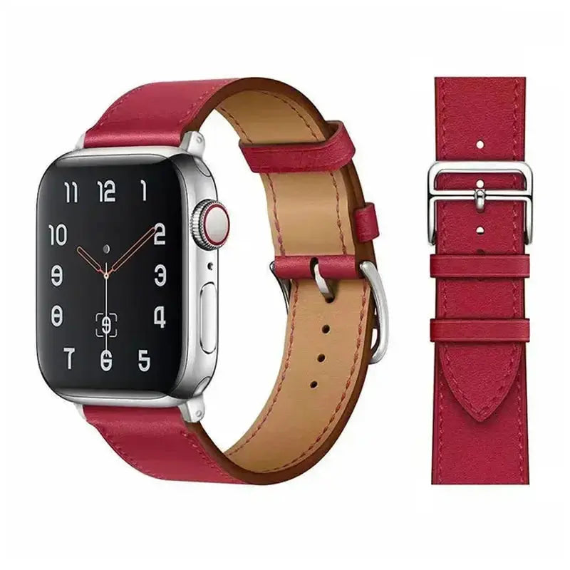 Leather Strap for Apple Watch 38mm-49mm, Loop Bracelet for iWatch Sparkling Chamber