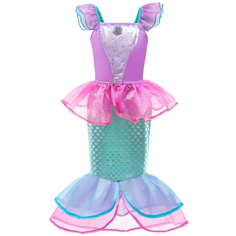 Kids Princess Costume Dress - Belle, Elsa, Anna, Rapunzel & More