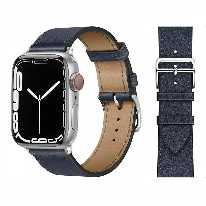 Leather Strap for Apple Watch 38mm-49mm, Loop Bracelet for iWatch Sparkling Chamber