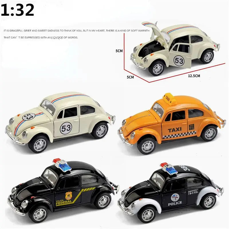 1:32 Volkswagen Beetle Alloy Diecast Model Car with Pull Back Sparkling Chamber