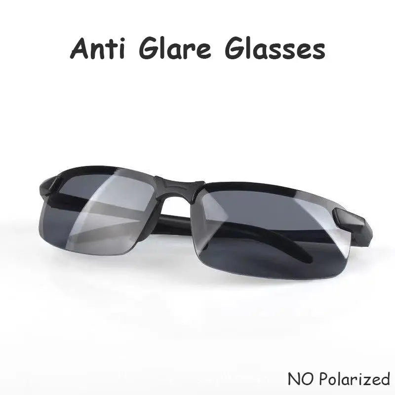 Night Vision Glasses Men Anti-Glare Driving Half Frame Sunglasses for Driver Outdoor Sparkling Chamber