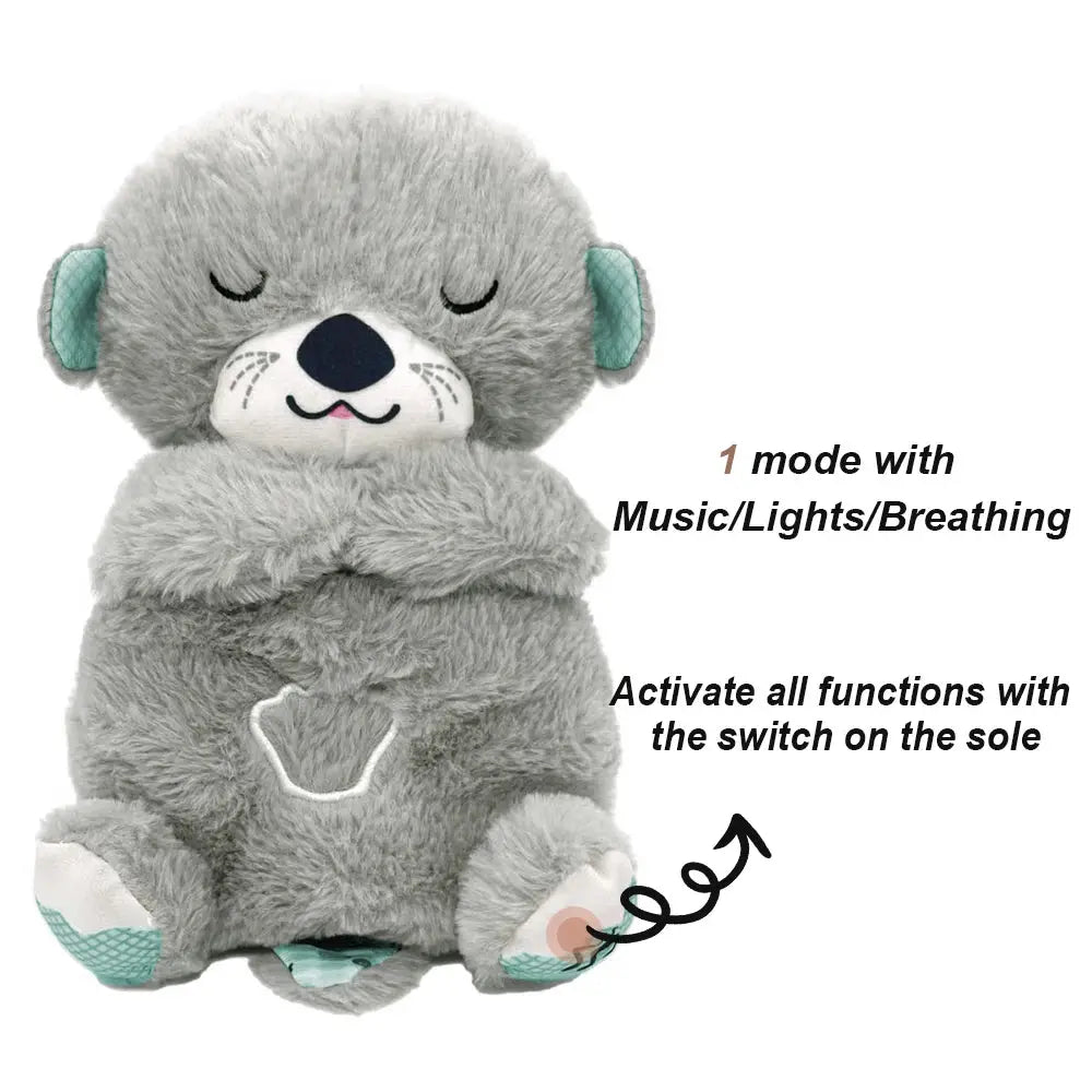 Breathing Bear Baby Soothing Otter Plush Doll Toy Sparkling Chamber