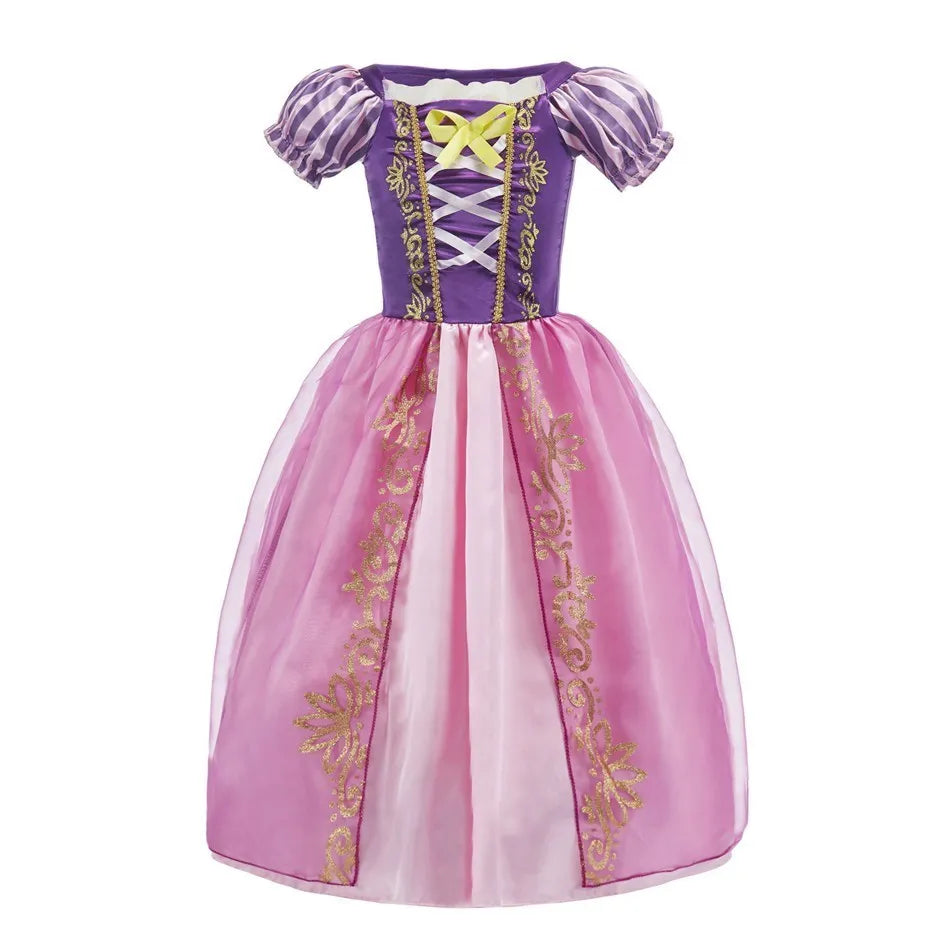 Kids Princess Costume Dress - Belle, Elsa, Anna, Rapunzel & More