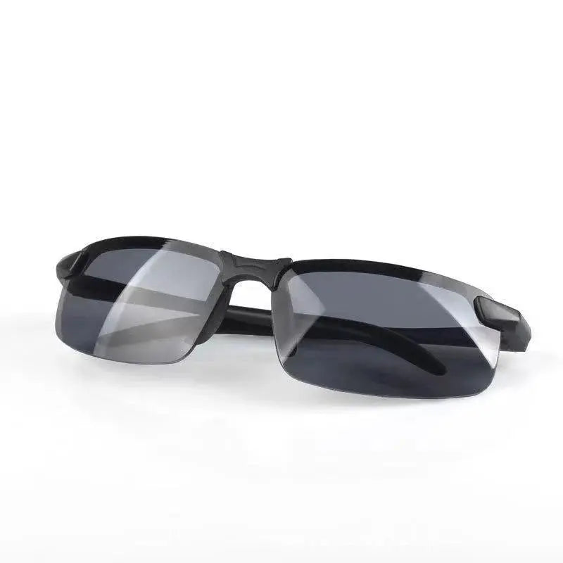 Night Vision Glasses Men Anti-Glare Driving Half Frame Sunglasses for Driver Outdoor Sparkling Chamber