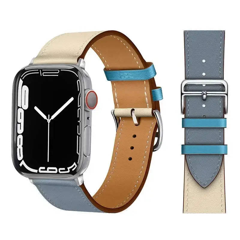 Leather Strap for Apple Watch 38mm-49mm, Loop Bracelet for iWatch Sparkling Chamber