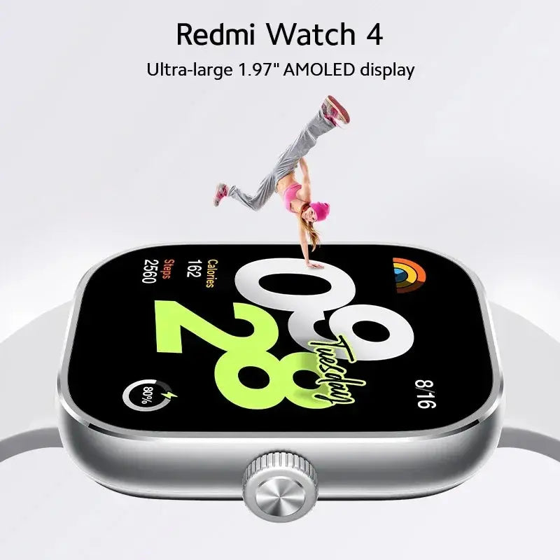 Redmi Watch 4 - 1.97" AMOLED, 20-Day Battery, 5-System GNSS Sparkling Chamber