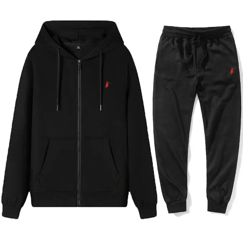 Classic Zipper Hoodie & Pants Set for Men and Women Sparkling Chamber