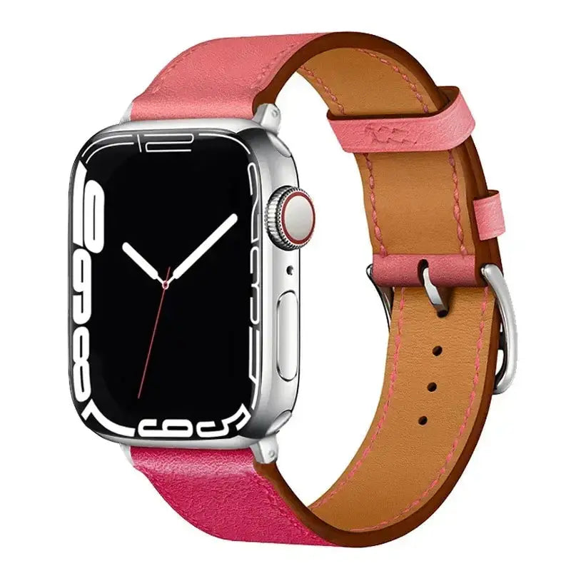 Leather Strap for Apple Watch 38mm-49mm, Loop Bracelet for iWatch Sparkling Chamber