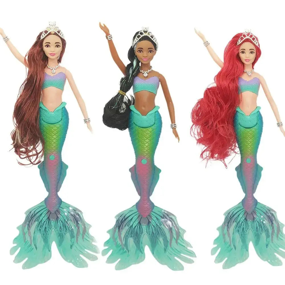 35CM Kawaii Princess Mermaid Doll with Lights & Music Sparkling Chamber