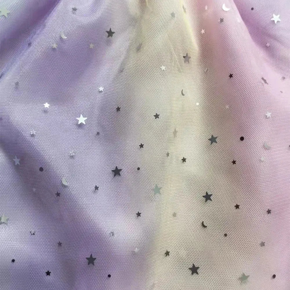 Baby Girls Dress Children Cartoon Mesh Star Sequins Princess Dress Sparkling Chamber