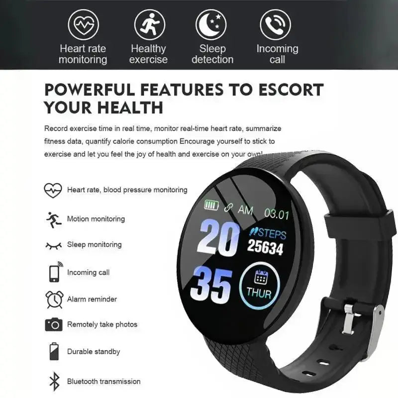 SUPMANGO Smartwatch Fitness Tracker with Pedometer & Blood Pressure Sparkling Chamber