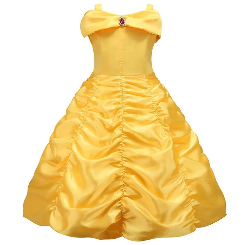 Kids Princess Costume Dress - Belle, Elsa, Anna, Rapunzel & More