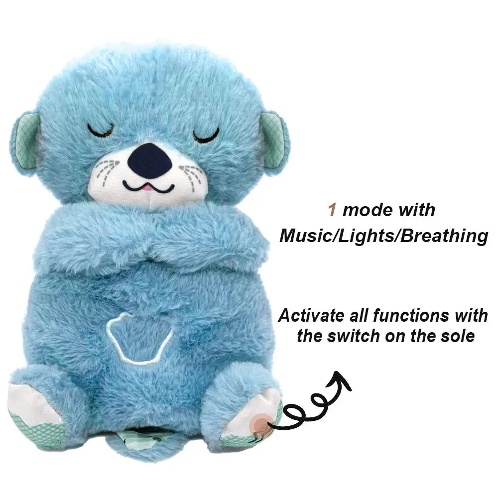 Breathing Bear Baby Soothing Otter Plush Doll Toy Sparkling Chamber