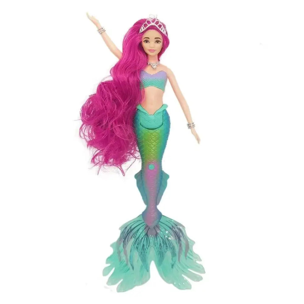 35CM Kawaii Princess Mermaid Doll with Lights & Music Sparkling Chamber