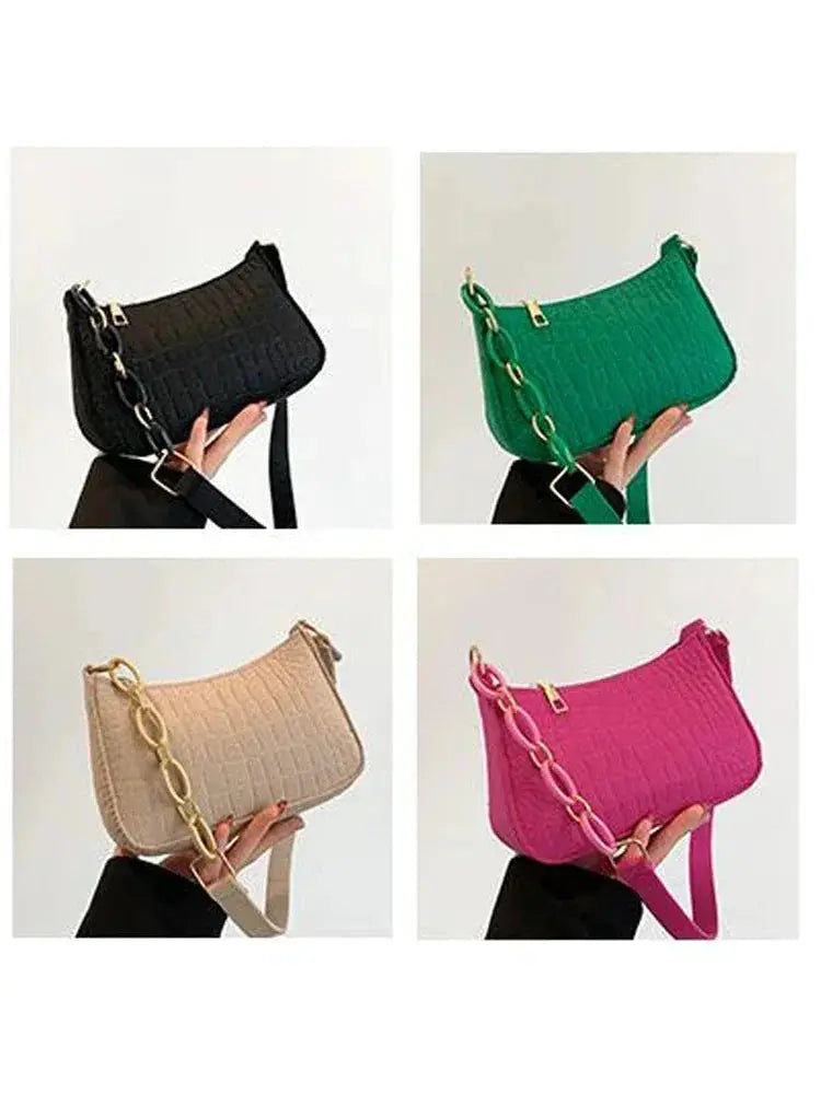 Wool Fiber Small Square Bag – Korean Style Fashion Shoulder Bag Sparkling Chamber