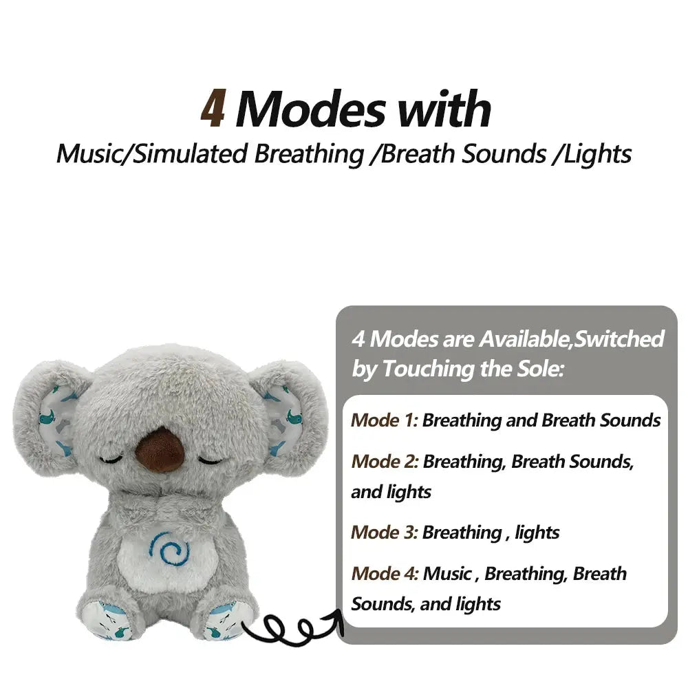 Breathing Bear Baby Soothing Otter Plush Doll Toy Sparkling Chamber