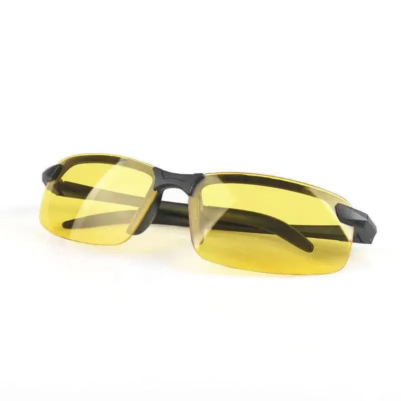 Night Vision Glasses Men Anti-Glare Driving Half Frame Sunglasses for Driver Outdoor Sparkling Chamber