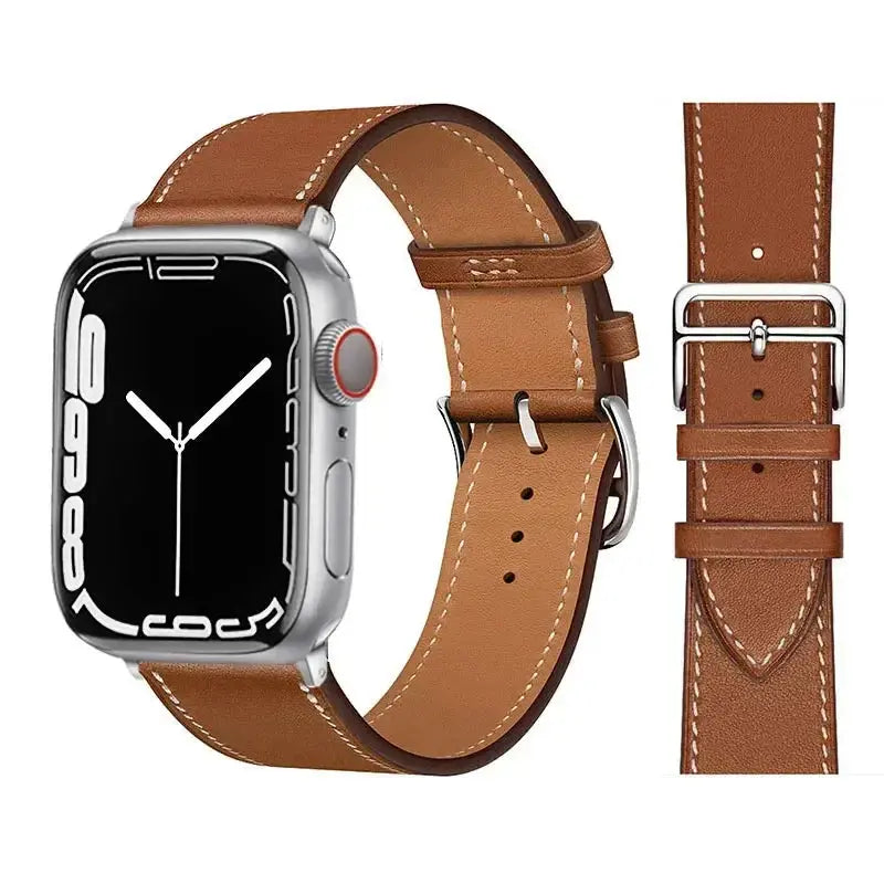 Leather Strap for Apple Watch 38mm-49mm, Loop Bracelet for iWatch Sparkling Chamber