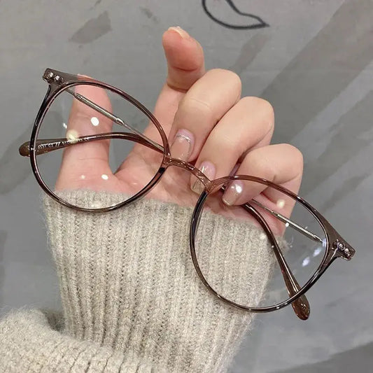 Men And Women Round Anti Blue Glasses Computer Frame Optical Lenses New Arrival 2023 Sparkling Chamber