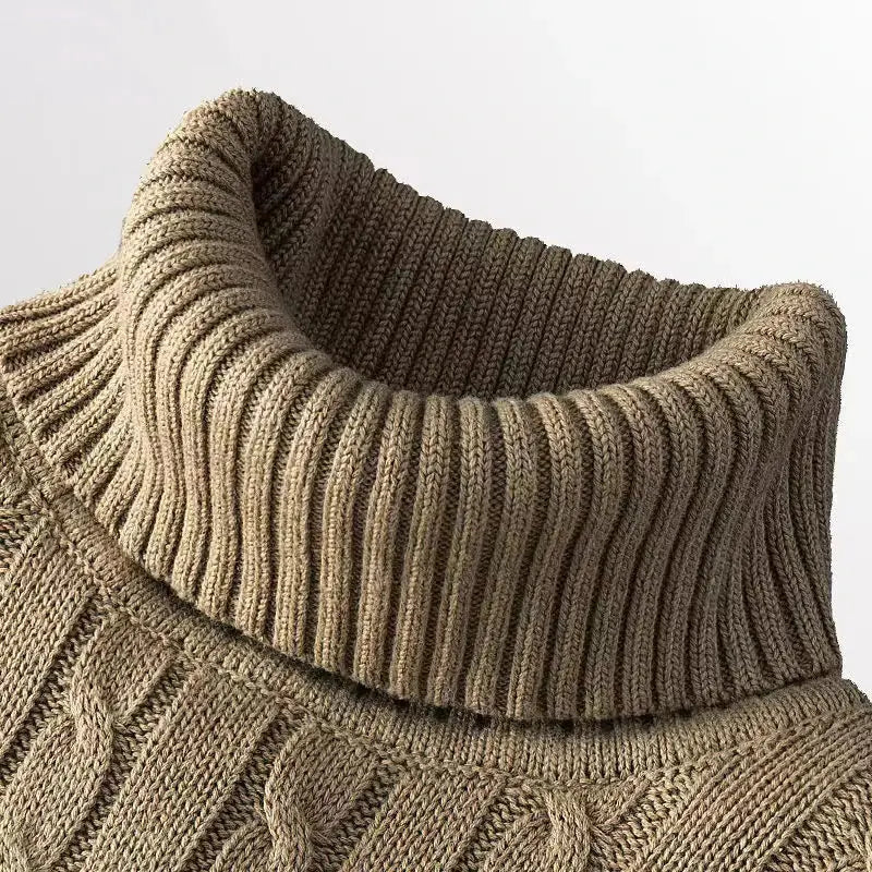 New Casual Men's Turtleneck Woolen Sweater - Autumn & Winter Jumper Sparkling Chamber