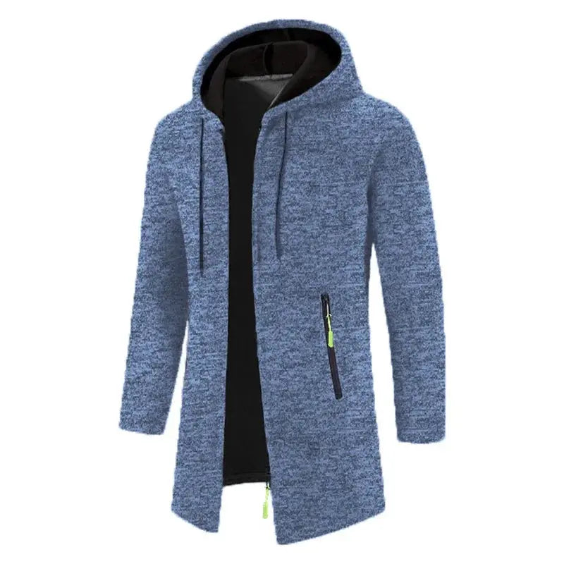 Men's Oversized Zipper Hoodie Sweatshirt - Black Winter Jacket Sparkling Chamber