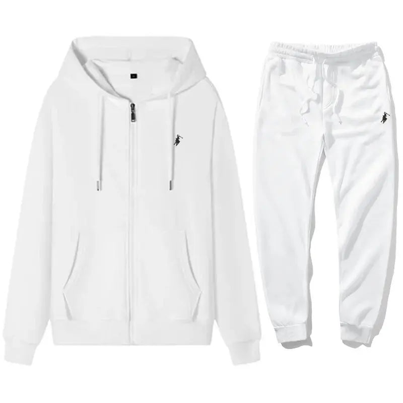 Classic Zipper Hoodie & Pants Set for Men and Women Sparkling Chamber