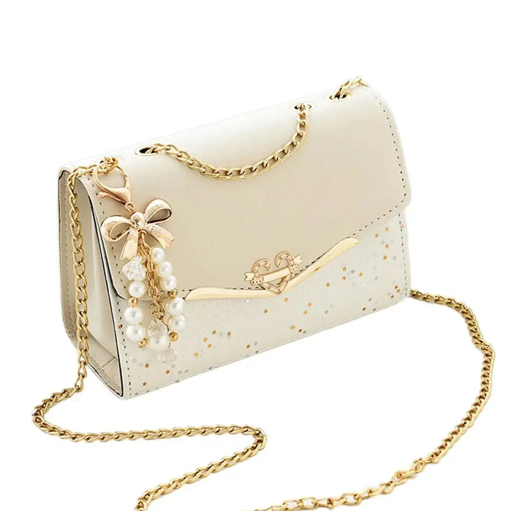 Trendy Sequin Shoulder Bag with Tassel Pendant Sparkling Chamber