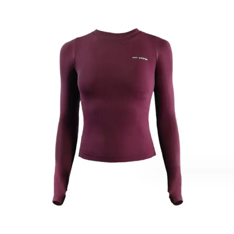 Long Sleeve Yoga Shirt for Women – Fitness Top, Quick Dry, Breathable Sparkling Chamber