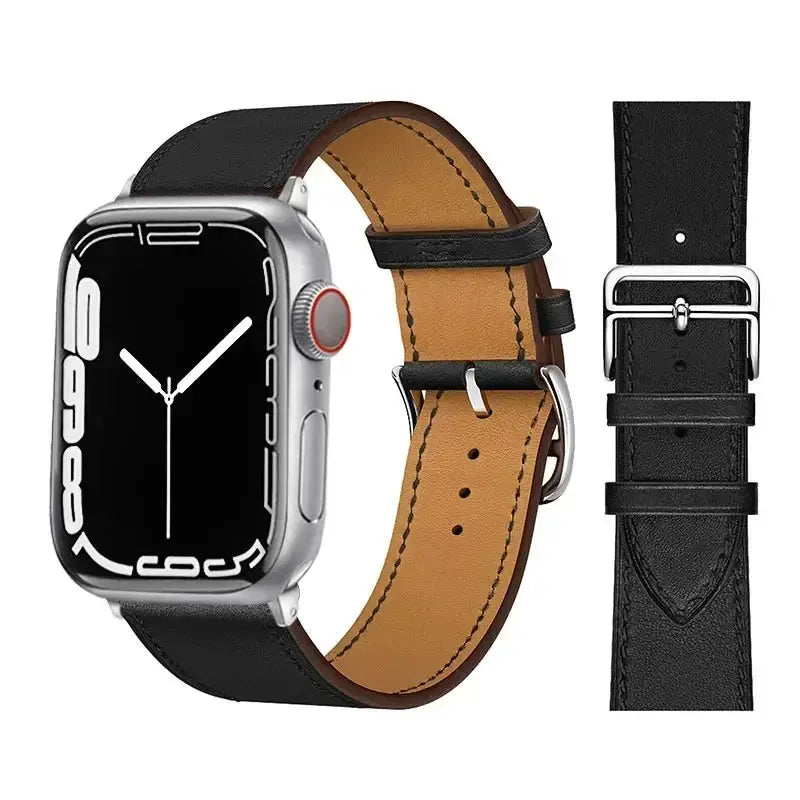 Leather Strap for Apple Watch 38mm-49mm, Loop Bracelet for iWatch Sparkling Chamber