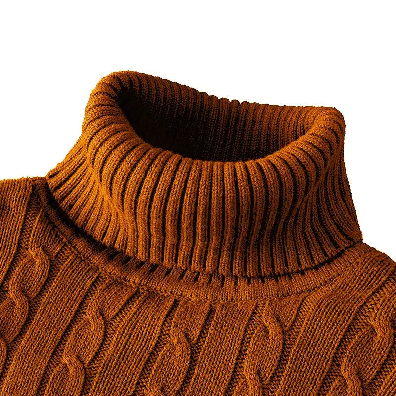 New Casual Men's Turtleneck Woolen Sweater - Autumn & Winter Jumper Sparkling Chamber