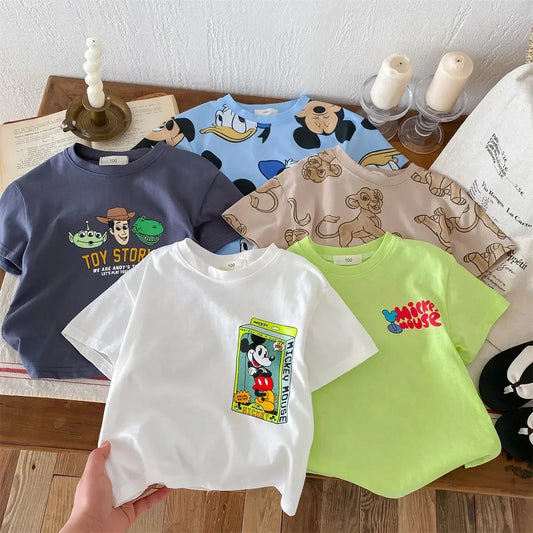 Disney Mickey Kids Summer Cartoon T-Shirt for Boys and Girls Sparkling Chamber