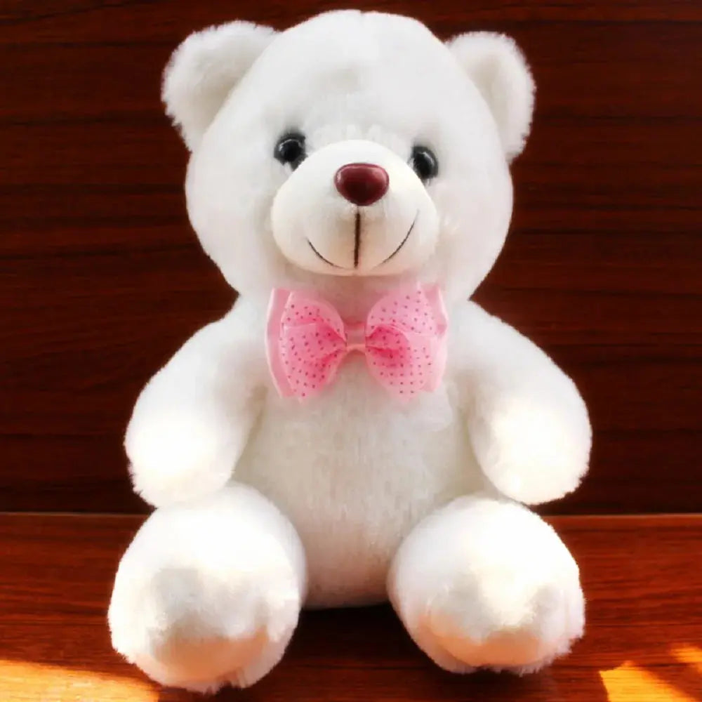 22cm Luminous LED Teddy Bear - Glowing Pink Plush Toy for Kids Sparkling Chamber