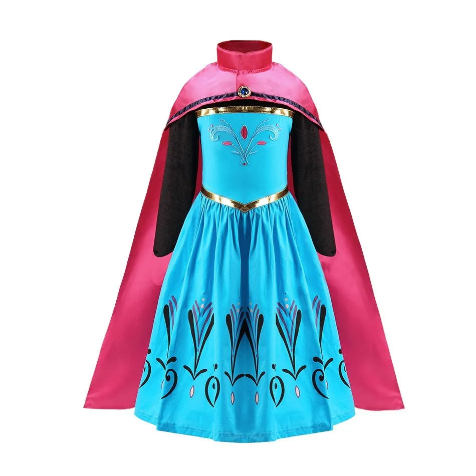 Kids Princess Costume Dress - Belle, Elsa, Anna, Rapunzel & More