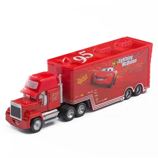 Disney Pixar Cars 3 1:55 Lightning McQueen & Mack Alloy Car Model Sparkling Chamber