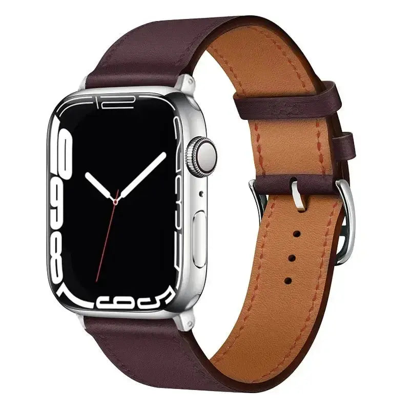 Leather Strap for Apple Watch 38mm-49mm, Loop Bracelet for iWatch Sparkling Chamber