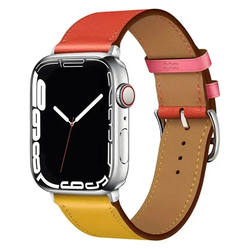 Leather Strap for Apple Watch 38mm-49mm, Loop Bracelet for iWatch Sparkling Chamber